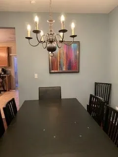 Dinning Room with Chandelier
