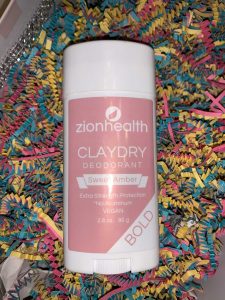 Zion Health Sweet Amber Clay deodorant