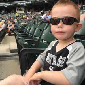 Toddler boy in sunglasses