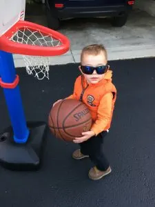 Toddler boy with sunglasses