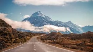 road with mountain view
