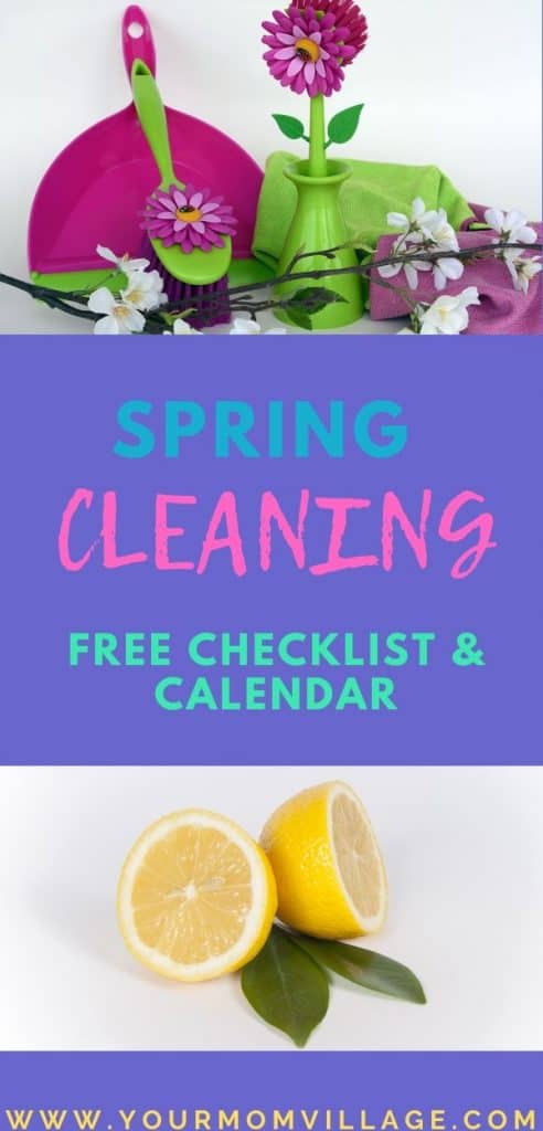 Spring Cleaning tips with printable Checklist & Calendar