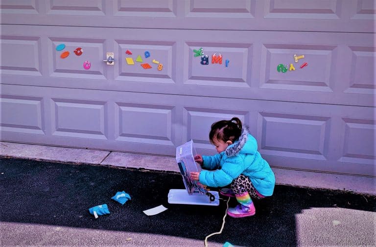 outdoor fun activities on garage door