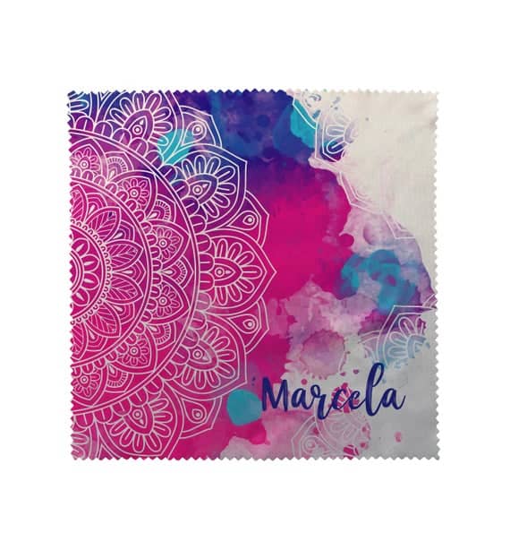 Personalized Pink & Blue Mandala Watercolor Collection Eyeglass Cleaner Lens Cloth /Eyeglass Cleaner Lens / Lens Cloth and Phone Cleaner
