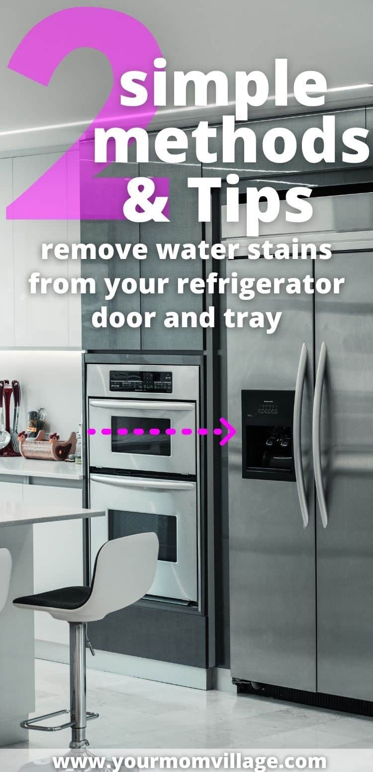 How to remove white residue & stains from fridge water tray 2 ways