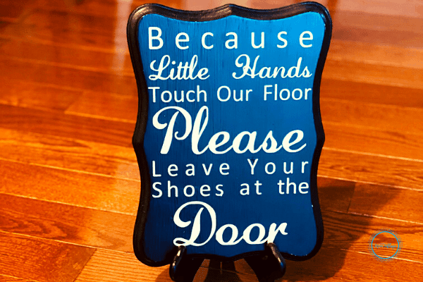 How do you get people to take their shoes off at the door without feeling weird?