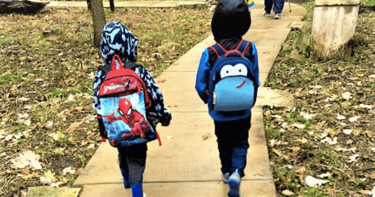 Boys wearing backpacks