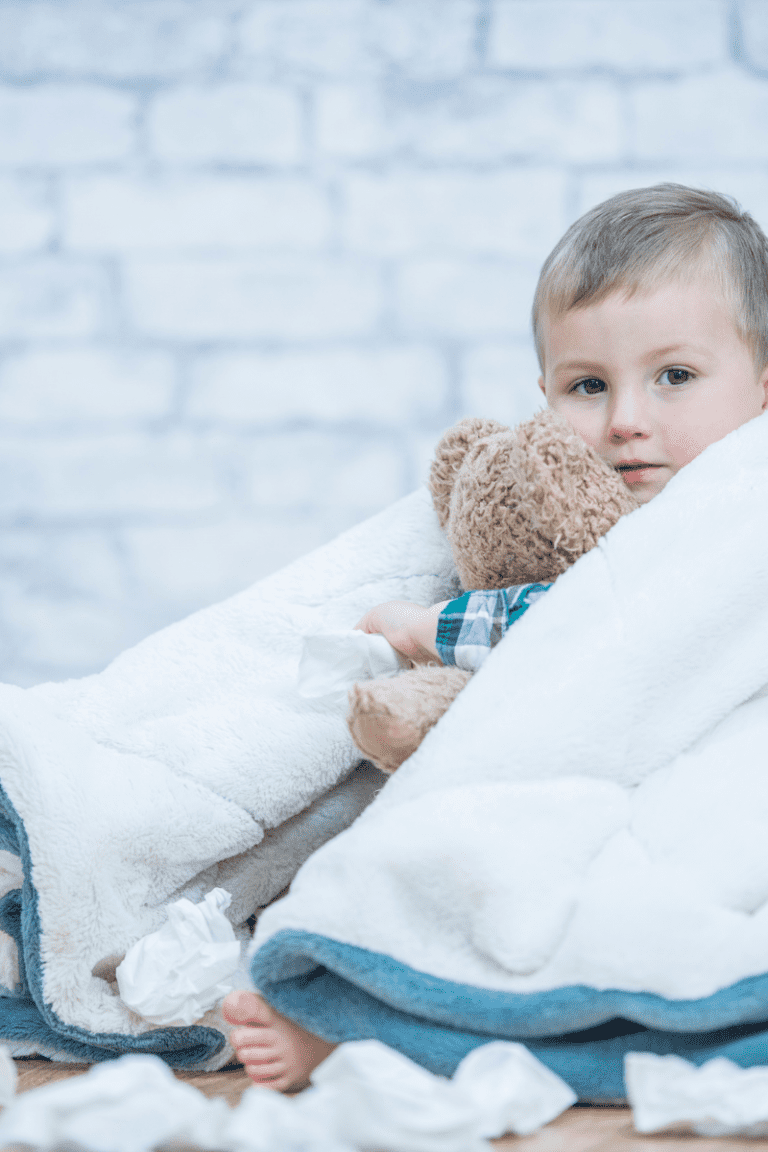 Sick toddler boy