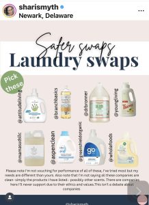 Image of laundry detergent with safer for you chemicals