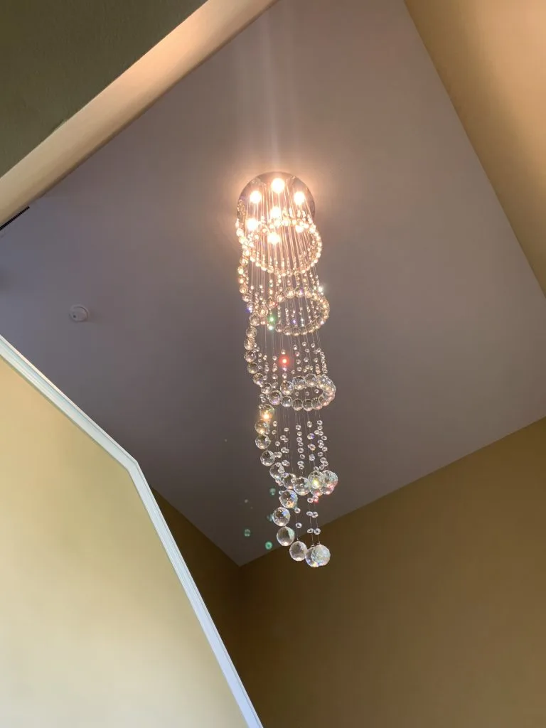 high ceiling chandelier