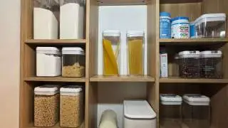 Tall organized pantry