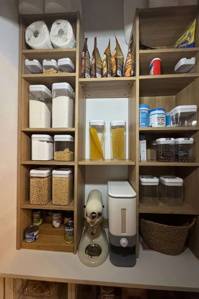 Tall organized pantry
