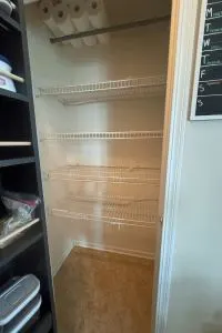 Empty pantry wire shelves