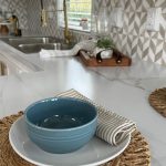 Kitchen counter nicely decorated